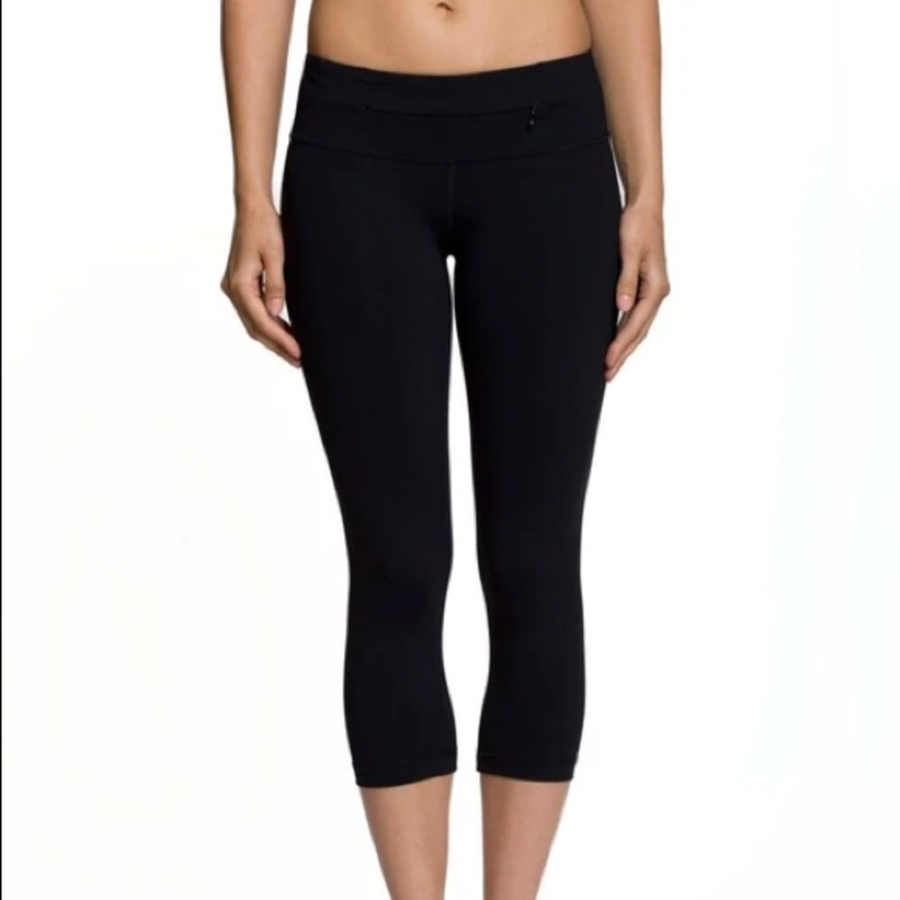Nancy Rose Performance Black Plank Crop Leggings 6